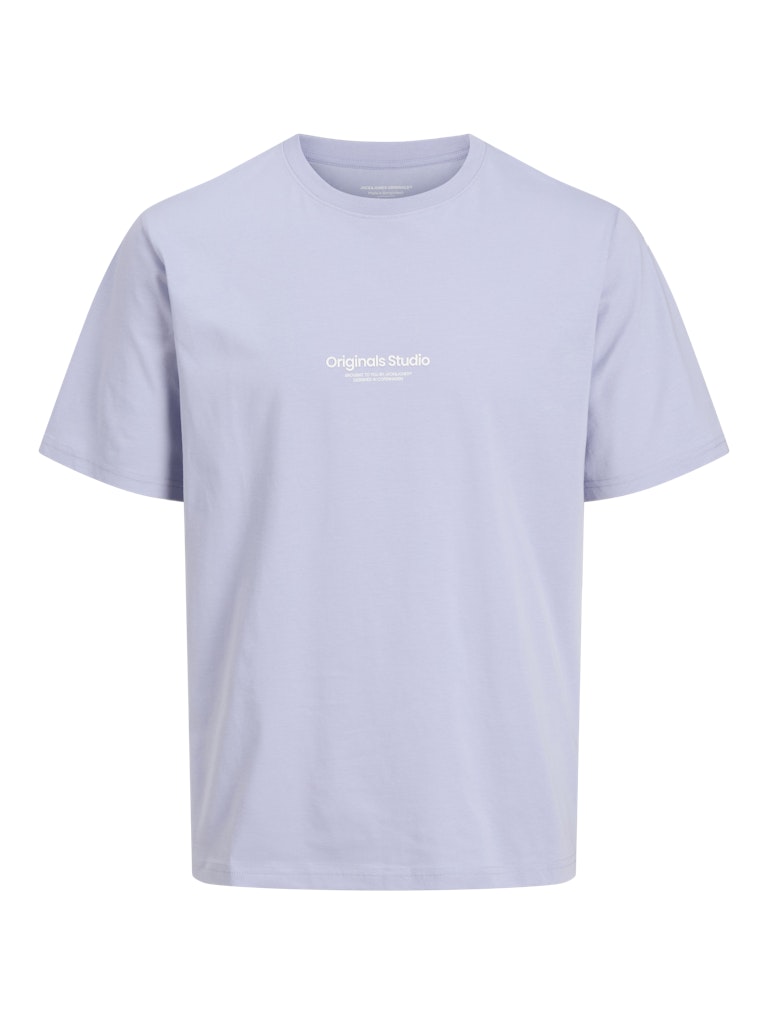 JACK JONES ORIGINALS Vesterbro Tee Short Sleeve Crew Neck-Cosmic Sky Cosmic Sky flat front view