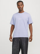 JACK JONES ORIGINALS Vesterbro Tee Short Sleeve Crew Neck-Cosmic Sky Cosmic Sky front view