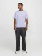 JACK JONES ORIGINALS Vesterbro Tee Short Sleeve Crew Neck-Cosmic Sky Cosmic Sky model front view