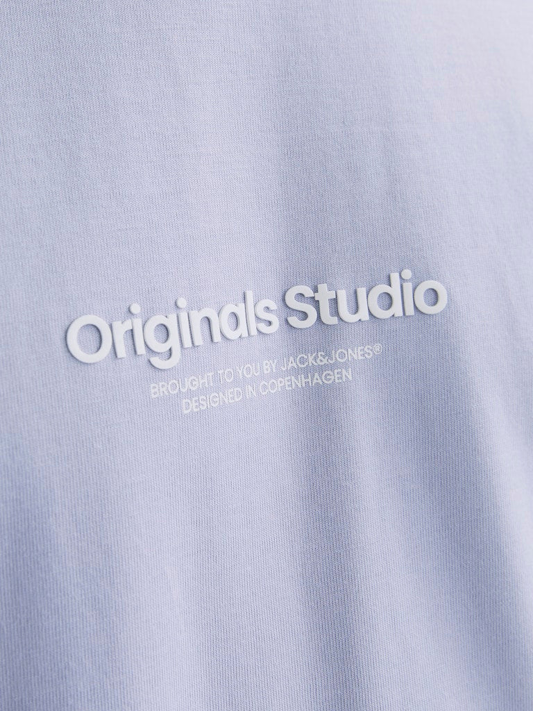JACK JONES ORIGINALS Vesterbro Tee Short Sleeve Crew Neck-Cosmic Sky Cosmic Sky side view