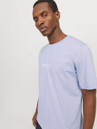 JACK JONES ORIGINALS Vesterbro Tee Short Sleeve Crew Neck-Cosmic Sky Cosmic Sky back view