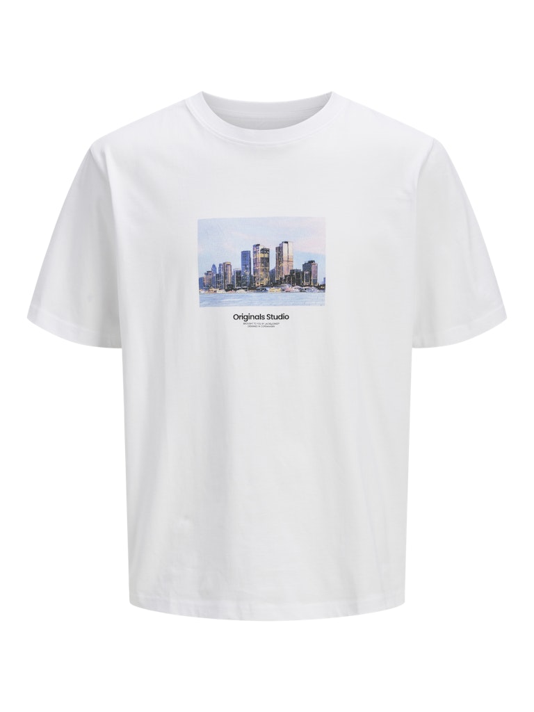 Vesterbro Picture White Tee-Front view