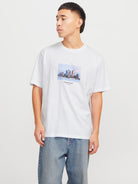 JACK JONES ORIGINALS Vesterbro Picture Tee White detail view