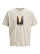 JACK JONES ORIGINALS Vesterbro Picture Tee Moonbeam alternate view