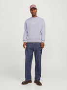 JACK JONES ORIGINALS Vesterbro Cosmic Sky Sweat Cosmic Sky model front view