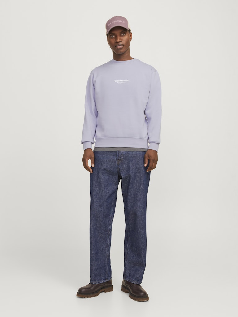 JACK JONES ORIGINALS Vesterbro Cosmic Sky Sweat Cosmic Sky model front view