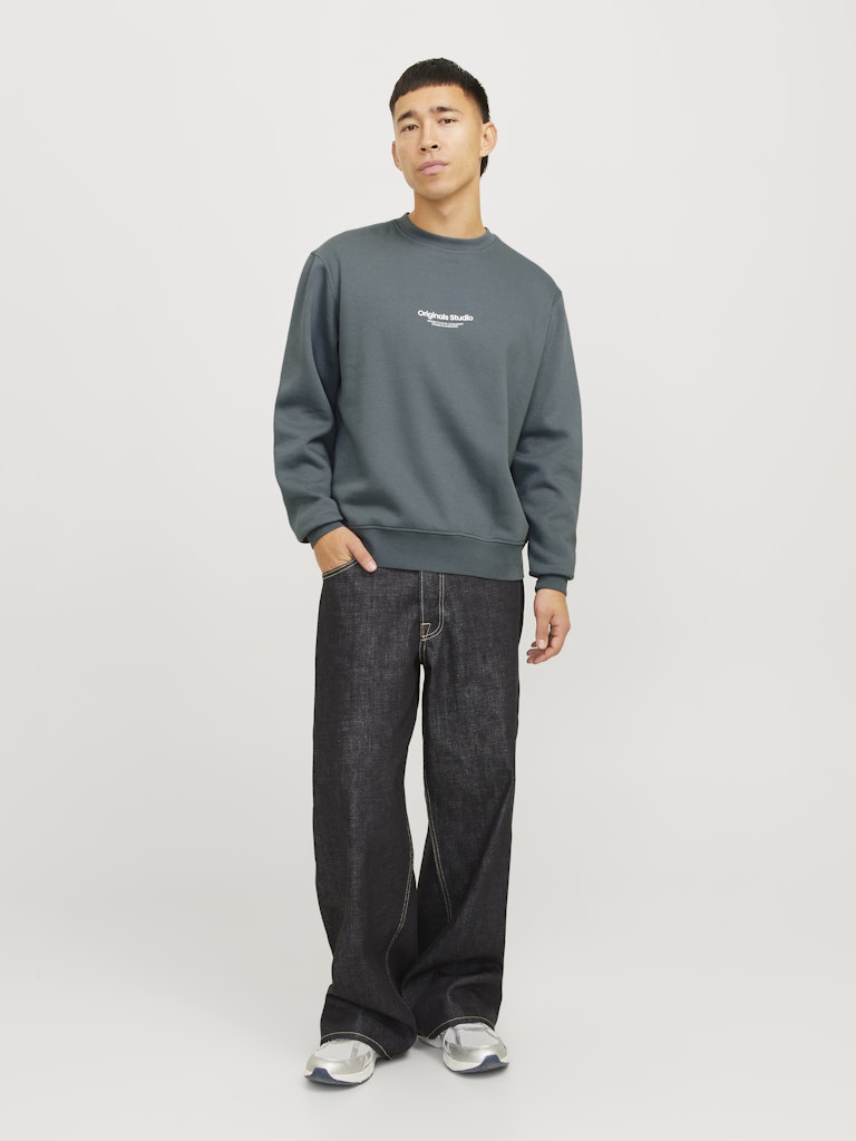 JACK JONES ORIGINALS Vesterbro Stormy Weather Sweat Stormy Weather model front view