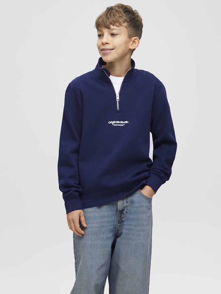 Vesterbro Junior Ocean Cavern Quarter Zip Sweat