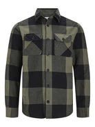 JACK & JONES Darren Dusty Olive Overshirt Dusty Olive side view