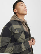 JACK & JONES Darren Dusty Olive Overshirt Dusty Olive back view