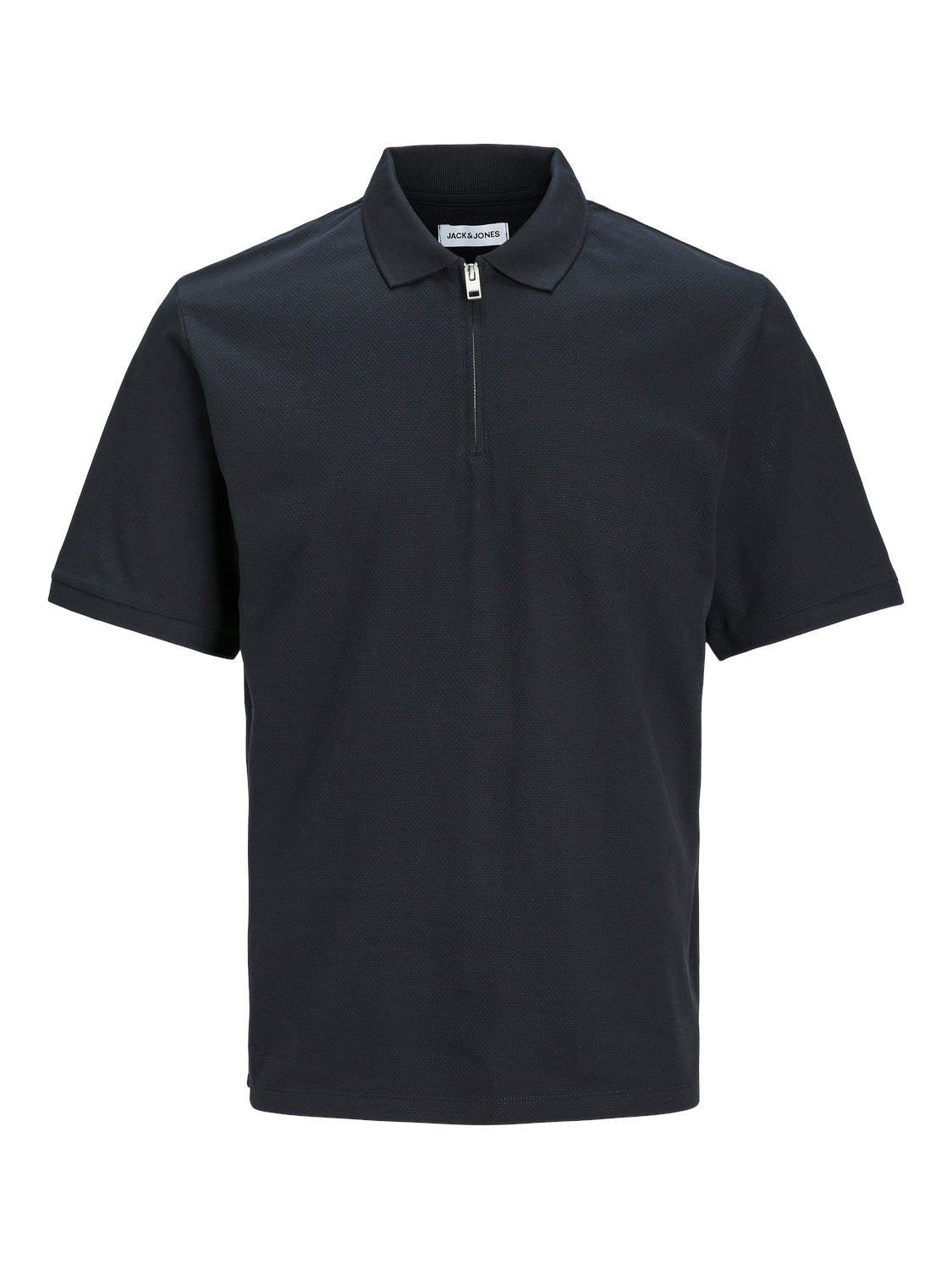 Men's Mac Zip Short Sleeve Polo-Dark Navy-Front View