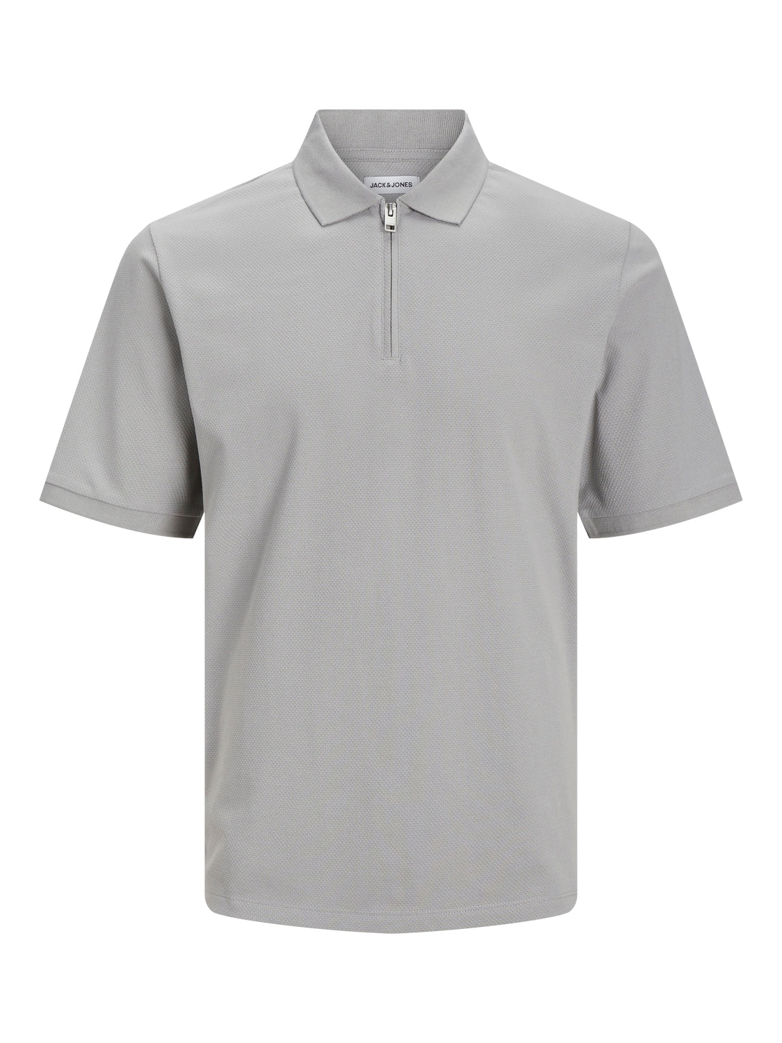 Men's Mac Zip Short Sleeve Polo-Ultimate Grey-Front View