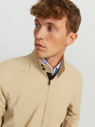 JACK JONES PREMIUM Rudy Harrington Jacket-Fields Of Rye Fields Of Rye flat front view