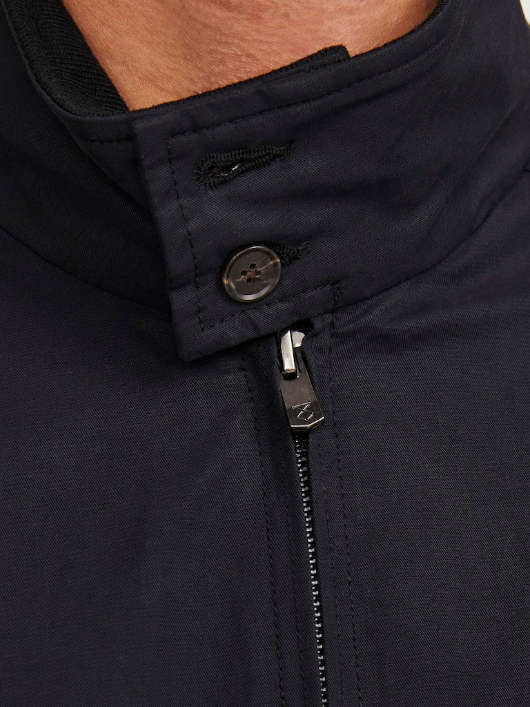Men's Blurudy Harrington Jacket-Black-Neck View