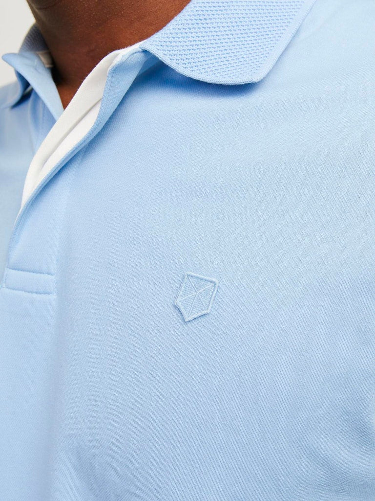 Rodney Short Sleeve Sky Blue Polo Shirt-Chest logo view