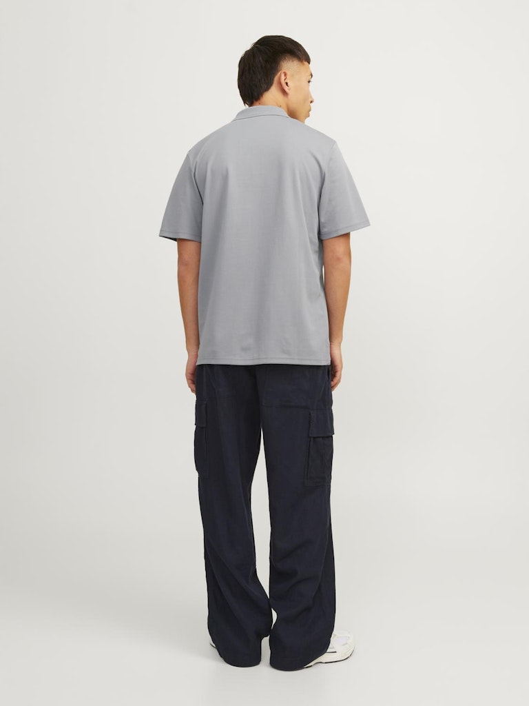 Rodney Short Sleeve Grey Polo Shirt-Back view