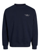 JACK JONES PREMIUM Chad Branding Sweat-Night Sky Night Sky side view