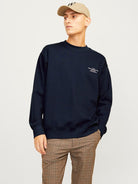 JACK JONES PREMIUM Chad Branding Sweat-Night Sky Night Sky front view