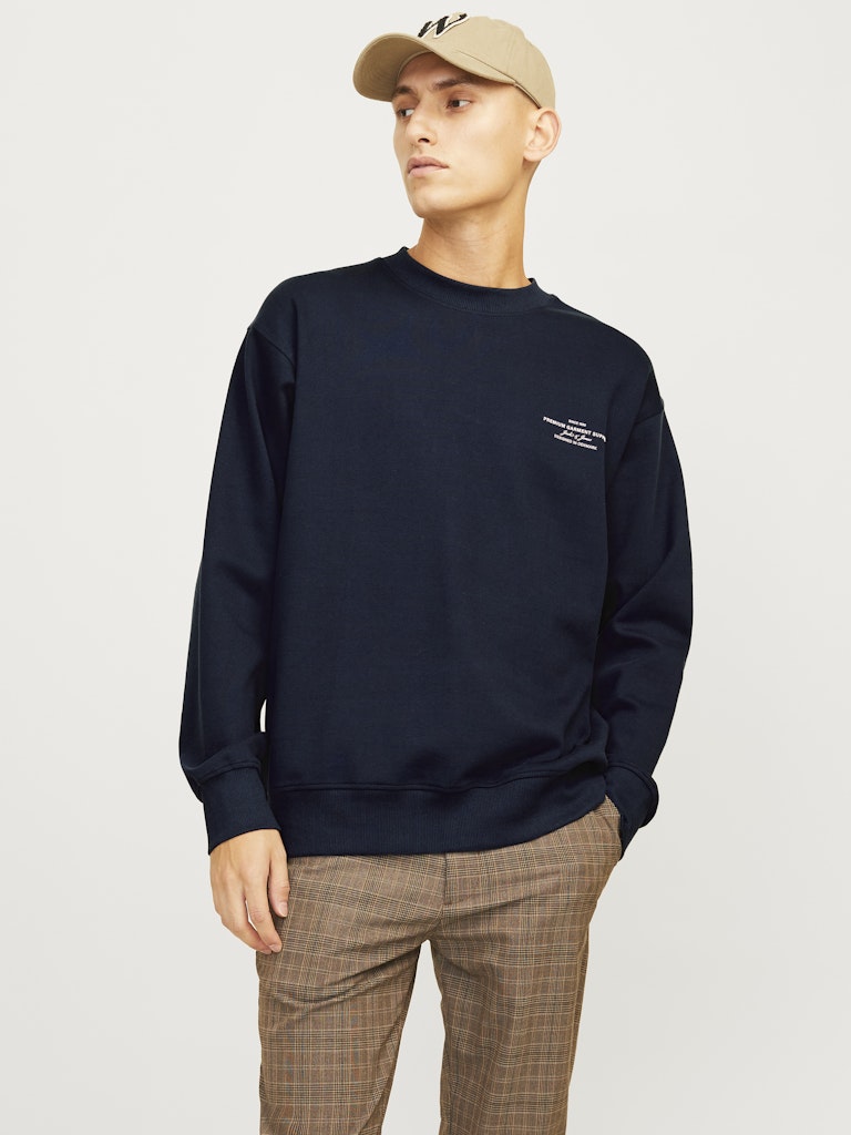 JACK JONES PREMIUM Chad Branding Sweat-Night Sky Night Sky front view