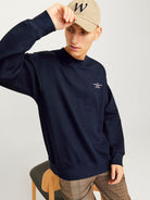 JACK JONES PREMIUM Chad Branding Sweat-Night Sky Night Sky back view