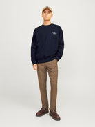 JACK JONES PREMIUM Chad Branding Sweat-Night Sky Night Sky detail view