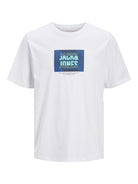 JACK&JONES Hudson White Crew Neck Tee White side view