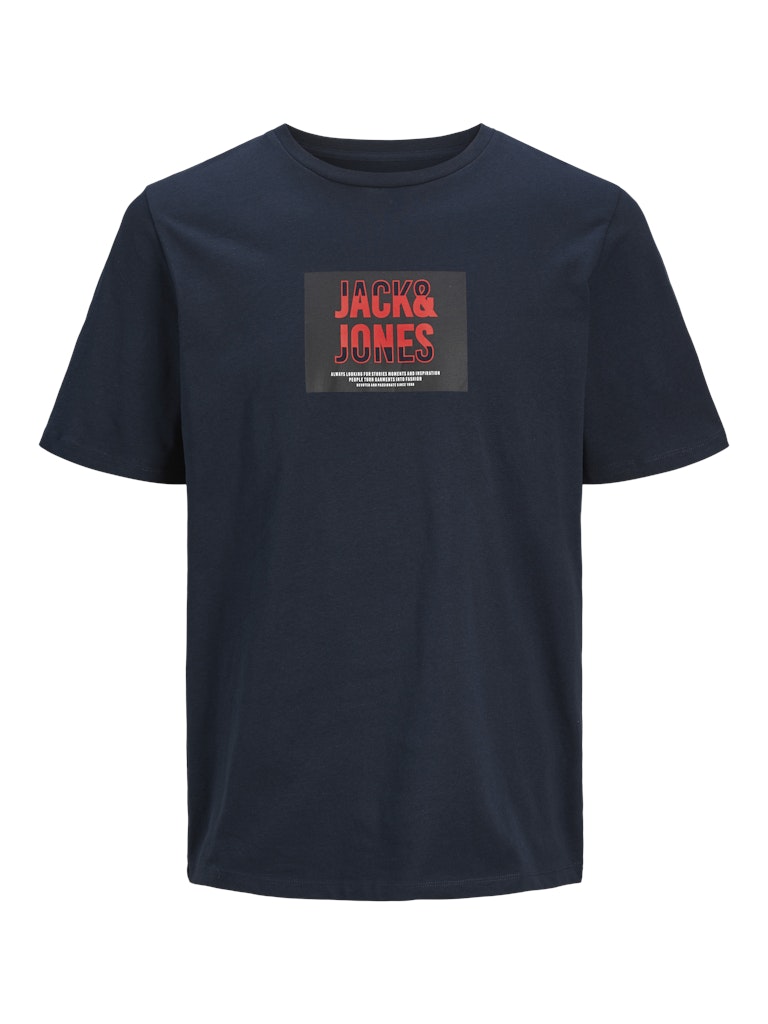 JACK&JONES Hudson Navy Crew Neck Tee Sky Captain side view