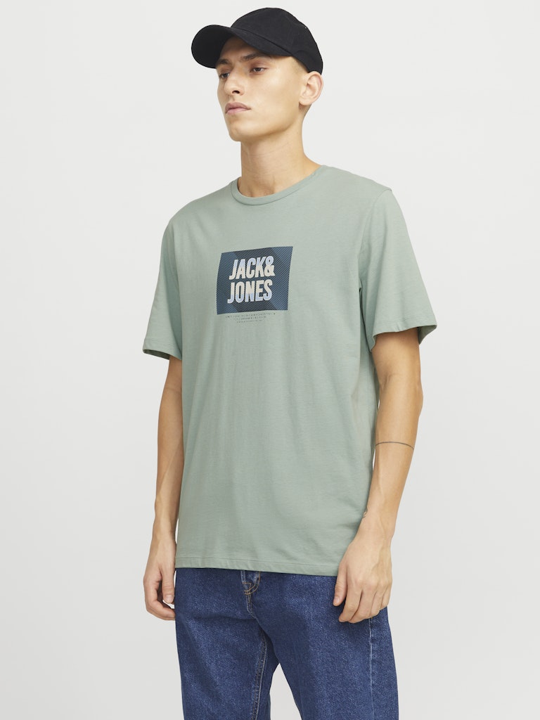 Hudson Iceberg Green Crew Neck Tee-Front side view
