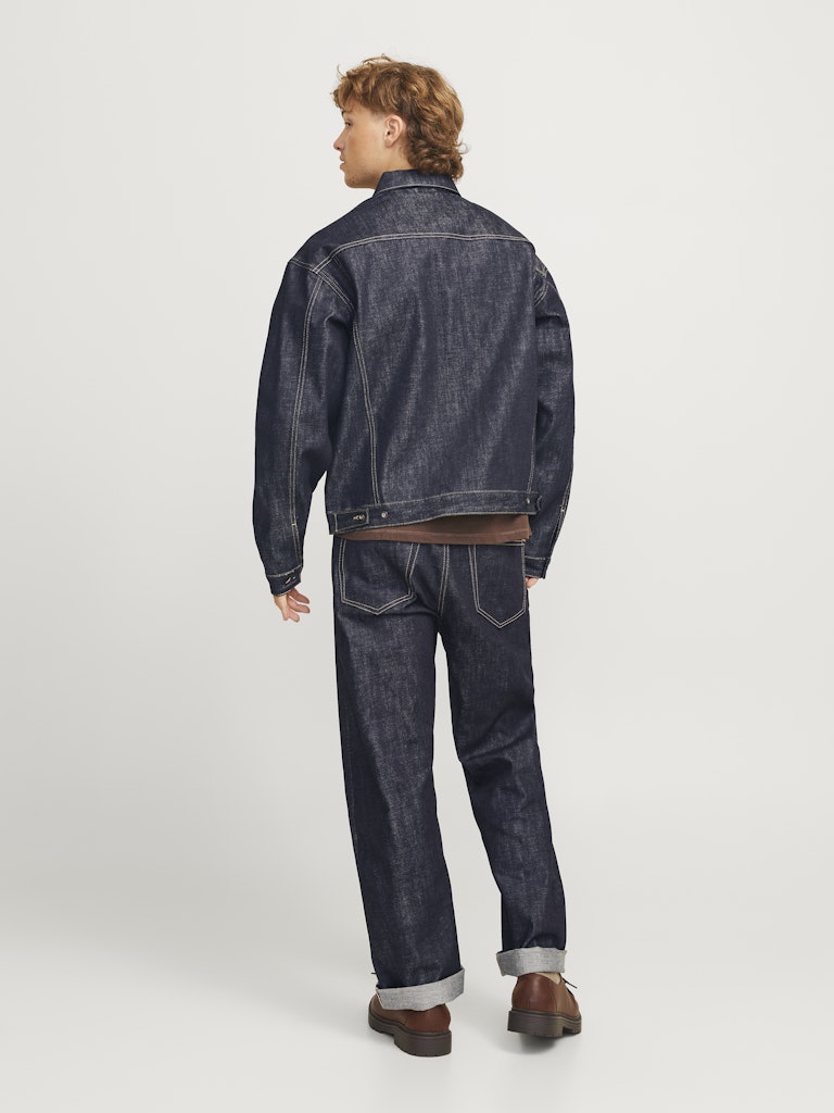 Brent Selvedge Blue Denim Jacket-Back view