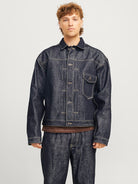 JACK & JONES Brent Selvedge Blue Denim Jacket BLUE DENIM detail view