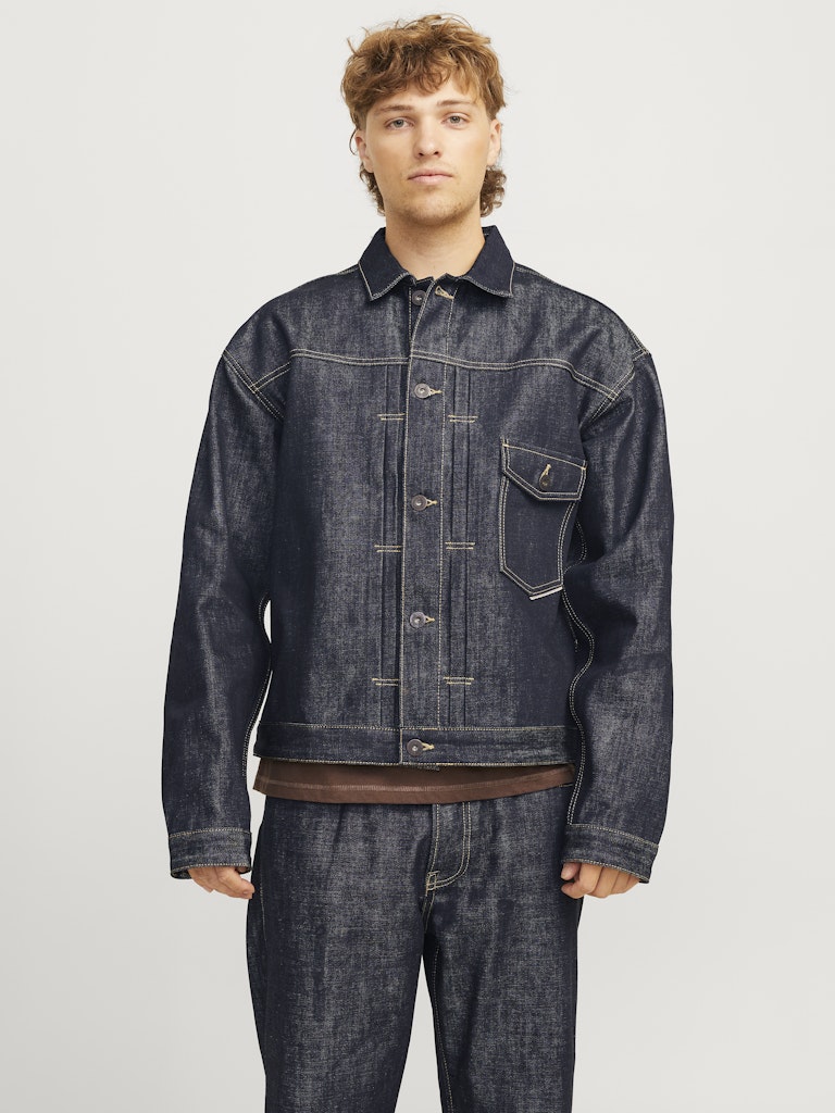 JACK & JONES Brent Selvedge Blue Denim Jacket BLUE DENIM detail view