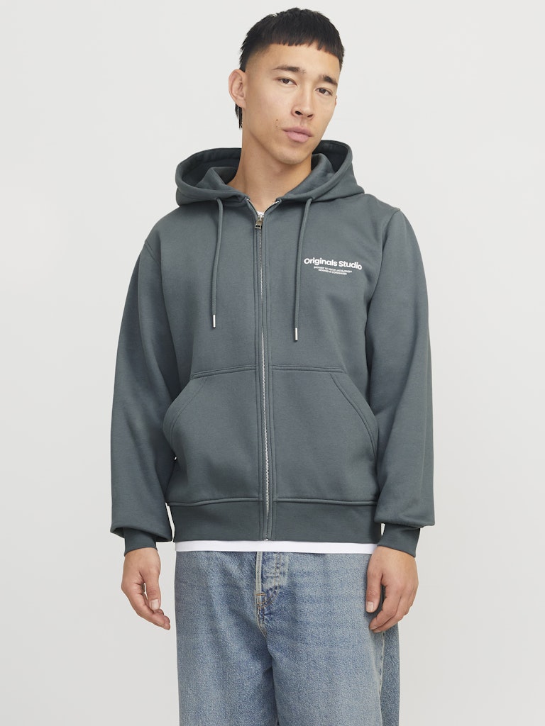 Men's Vesterbro Sweat Zip Hood-Stormy Weather-Model Front View