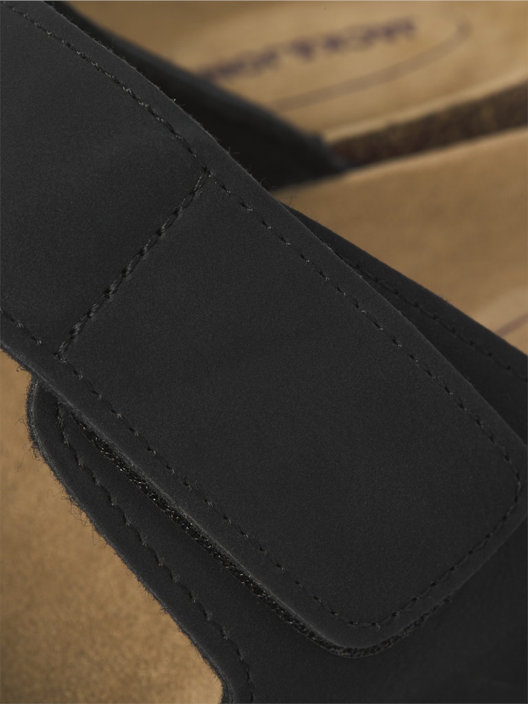 JACK & JONES Central Strap Sandal - Black Black side view