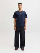 JACK&JONES Corp Graphic T-Shirt-Navy Blazer Navy Blazer model front view