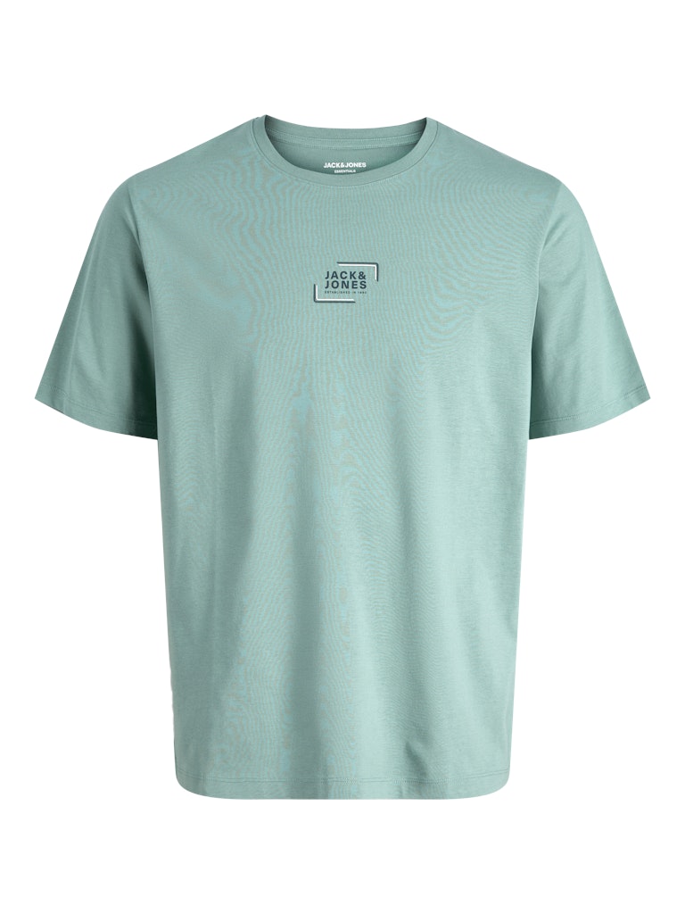 Light green t-shirt with 'Jack & Jones' logo on a white background