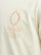 JACK JONES ORIGINALS Noto Chest Graphic Buttercream Tee Buttercream flat front view