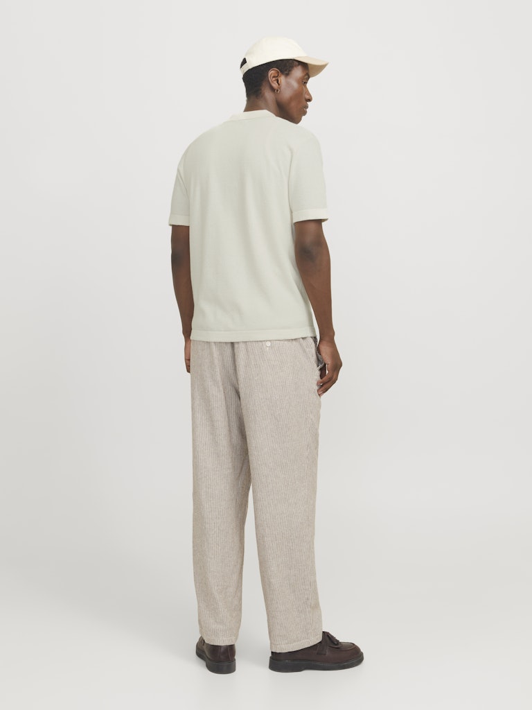 JACK & JONES Emil Knit Structure Short Sleeve Shirt-Cloud Dancer Cloud Dancer detail view