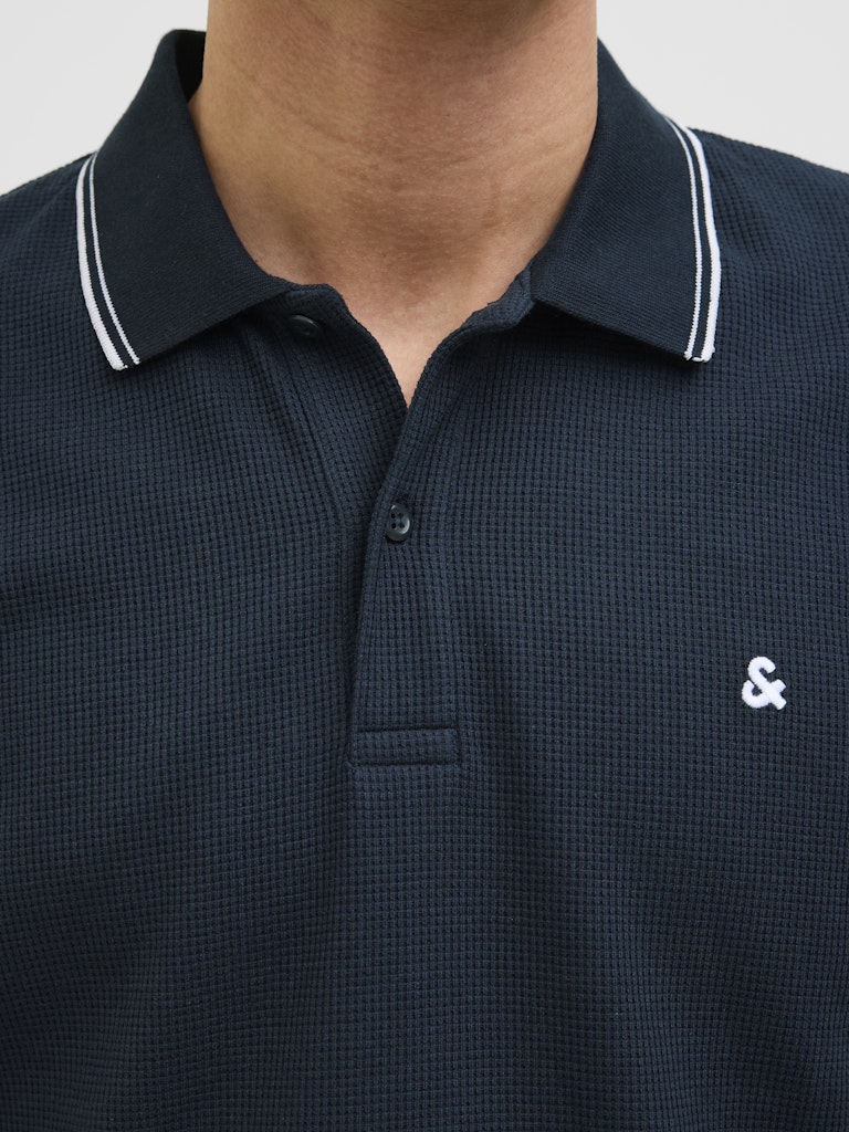 Men's Austin Polo Short Sleeve-Sky Captain-Collar View