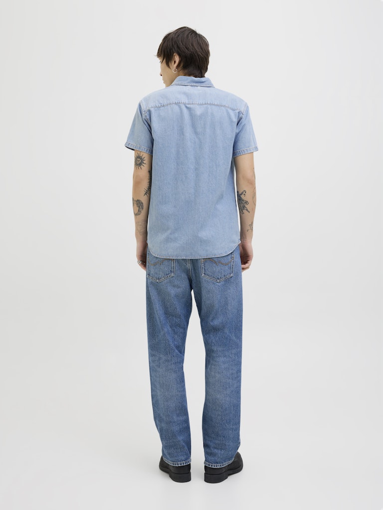 Creek Light Blue Denim Shirt-Back view