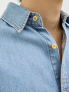 JACK & JONES Creek Light Blue Denim Shirt Light Blue Denim side view