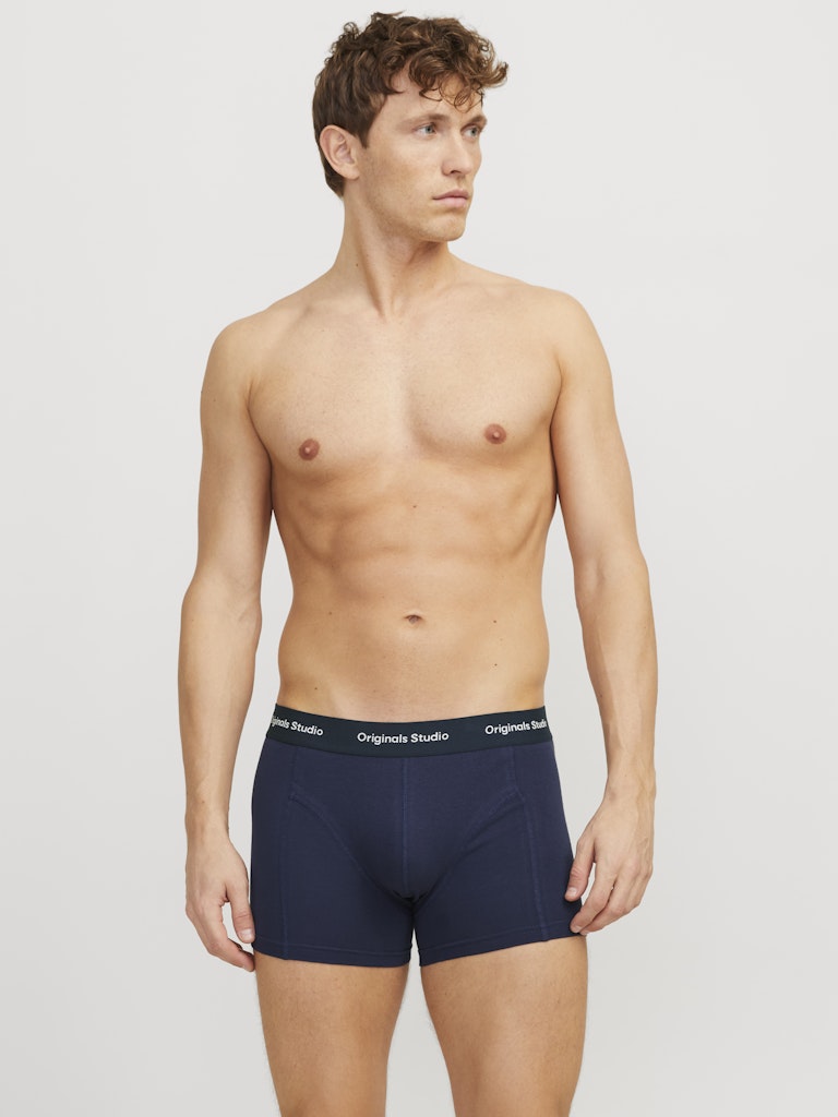 JACK & JONES Vesterbro Solid Trunks 3 Pack-Ocean Cavern Ocean Cavern model front view