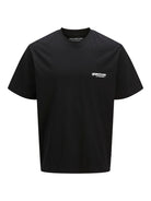 JACK JONES CORE Union Back Print Tee-Black BLACK side view