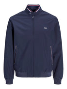 JACK JONES PREMIUM Brad Navy Bomber Jacket SEABORNE side view