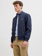 JACK JONES PREMIUM Brad Navy Bomber Jacket SEABORNE back view