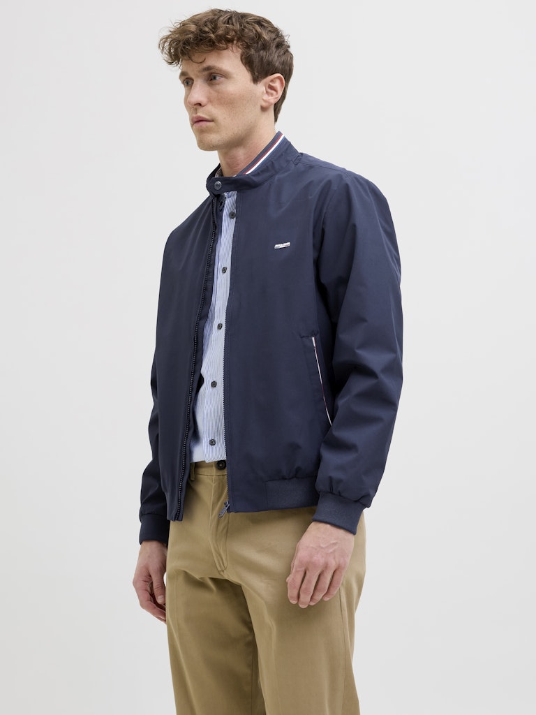 JACK JONES PREMIUM Brad Navy Bomber Jacket SEABORNE back view
