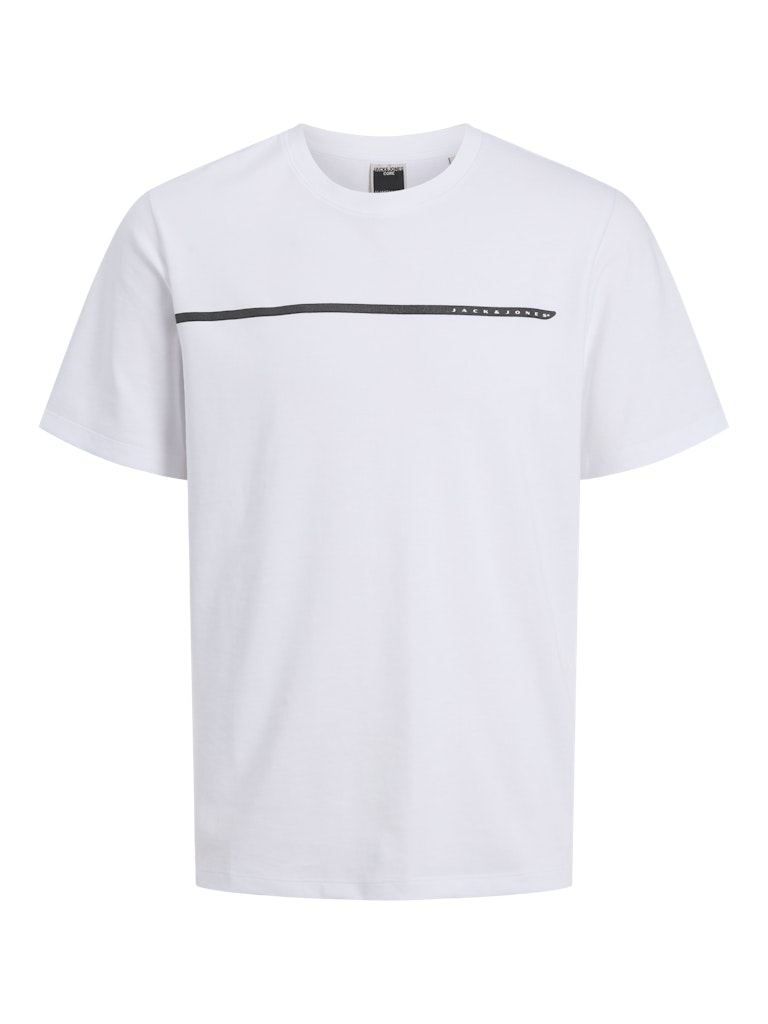 Fusion Full Branding Bright White Junior Tee-Front View