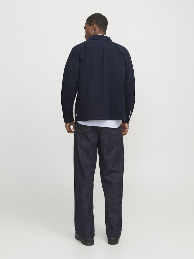 JACK JONES PREMIUM Derry Worker Long Sleeve Overshirt-Dark Navy DARK NAVY detail view
