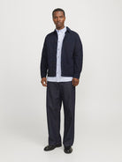 JACK JONES PREMIUM Derry Worker Long Sleeve Overshirt-Dark Navy DARK NAVY model front view