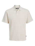 JACK JONES PREMIUM Trent Jacquard Polo Shirt-Cloud Dancer CLOUD DANCER side view