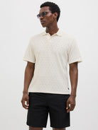 JACK JONES PREMIUM Trent Jacquard Polo Shirt-Cloud Dancer CLOUD DANCER front view